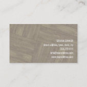 Holzfußboden Holzbaumuster Visitenkarte (Rückseite)