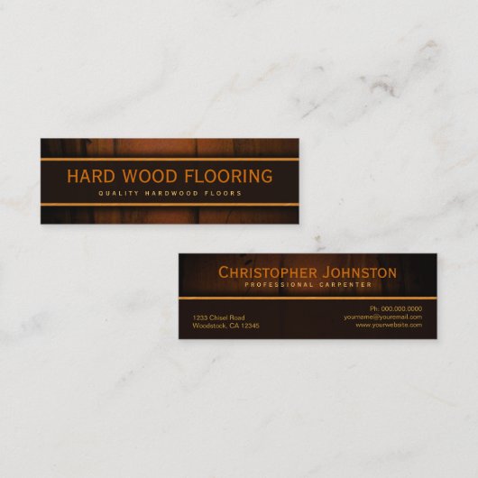 Holzfußboden Holzkartentafel Vorlage Mini Visitenkarte (Vorne/Hinten)