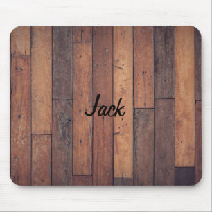 Holzfußboden mit Ihrem Namen Mousepad