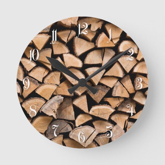 Holzfußboden Runde Wanduhr (Vorderseite)