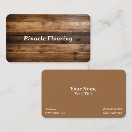 Holzfußboden Visitenkarte (Vorne/Hinten)