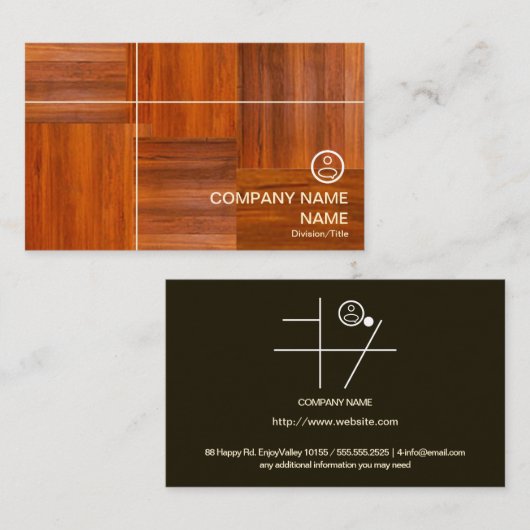 Holzfußboden Visitenkarte (Vorne/Hinten)