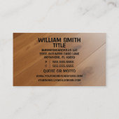 Holzfußboden Visitenkarte (Rückseite)