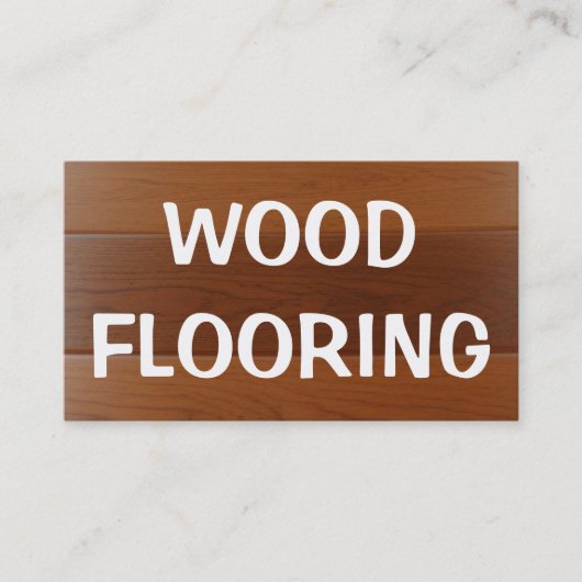 Holzfußbodeninstallationsprogramm Visitenkarte (Vorderseite)