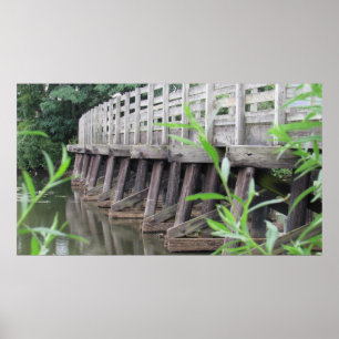 Holzfußbrücke Poster