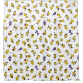 Holzfußmuster Duschvorhang (Vorderseite)