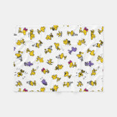 Holzfußmuster Fleecedecke (Vorderseite (Horizontal))