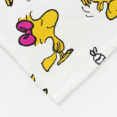 Holzfußmuster Fleecedecke (Ecke)