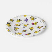 Holzfußmuster Pappteller (Schrägansicht)