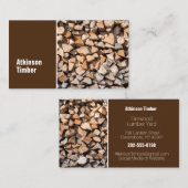 Holzgarten Firewood Brown Minimal Visitenkarte (Vorne/Hinten)