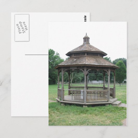 HolzGazebo Postkarte (Vorne/Hinten)