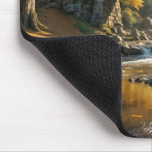 Holzgedeckte Brücke im Herbst Mousepad (Ecke)