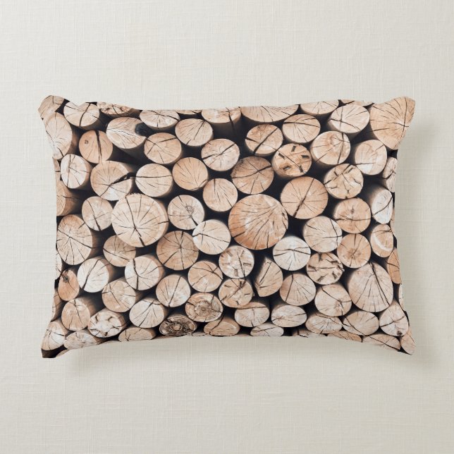Holzgelände Dekokissen (Vorderseite)