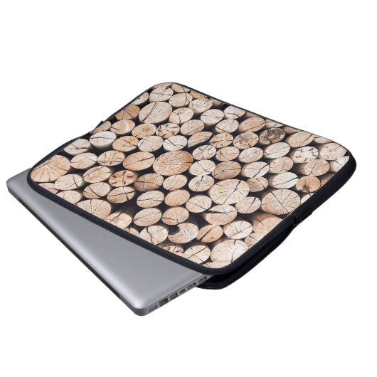Holzgelände Laptopschutzhülle (Vorne Knopf)