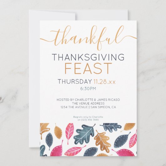 Holzgeländer Muster Erntedank Abendessen Party Feiertagskarte (Vorderseite)