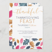 Holzgeländer Muster Erntedank Abendessen Party Feiertagskarte (Vorne/Hinten)