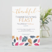 Holzgeländer Muster Erntedank Abendessen Party Feiertagskarte (Stehend Vorderseite)