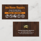 Holzgelbe Tab von Handyman Visitenkarte (Vorne/Hinten)