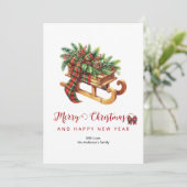 Holzgeschosse, grün und rot Kariert Feiertagskarte (Stehend Vorderseite)