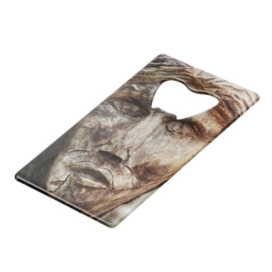 Holzgestein Geldbeutel Flaschenöffner (Vorderseite Schrägansicht)