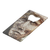 Holzgestein Geldbeutel Flaschenöffner (Rückseite Schrägansicht)