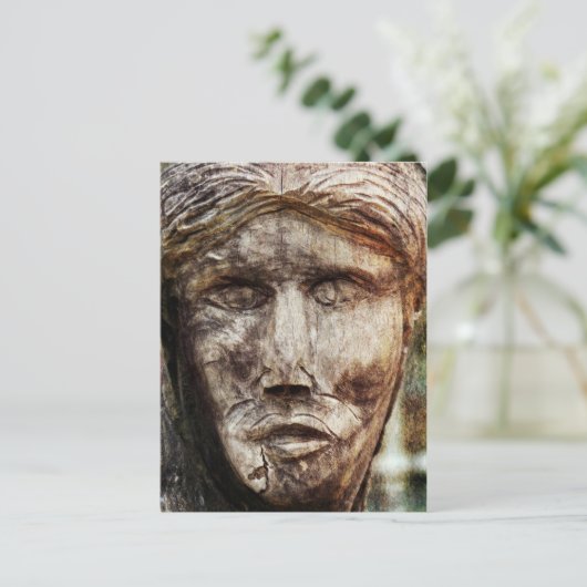 Holzgestein Postkarte (Stehend Vorderseite)