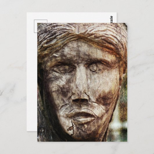 Holzgestein Postkarte (Vorne/Hinten)