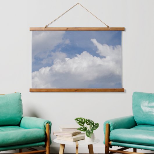 Holzgetoppte Wandteppich Cloud Dreamer Mit Holzrahmen (Wohnzimmer)