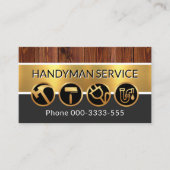 Holzgoldschichten mit gehobenem Firmennamen Visitenkarte (Vorderseite)