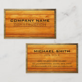 Holzgrenzenbau Eleganter Holzschau #18 Visitenkarte (Vorne/Hinten)