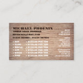 Holzgrund, Holz/Holz/Holzgarten Visitenkarte (Rückseite)