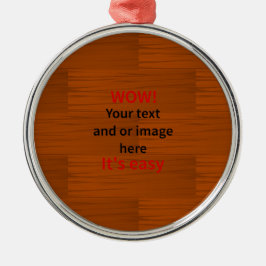 Holzgrundbezugsleute hinzufügen eigenen Text Ornament Aus Metall