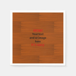 Holzgrundbezugsleute hinzufügen eigenen Text Serviette