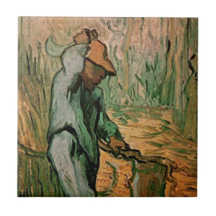Holzhacker (nach Millet) von Vincent van Gogh Fliese