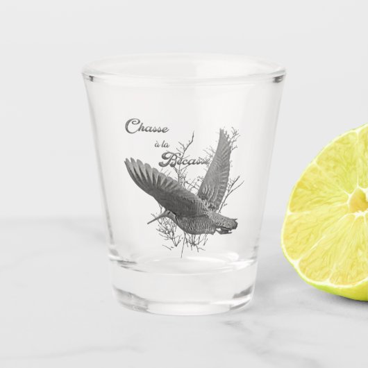 Holzhähne, Jagdsaison Schnapsglas (Vorderseite)