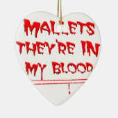 Holzhammer in meinem Blut Keramik Ornament (Rechts)