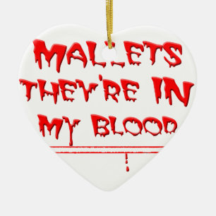 Holzhammer in meinem Blut Keramik Ornament
