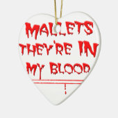 Holzhammer in meinem Blut Keramik Ornament (Links)