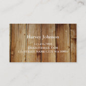 Holzhandwerkskarte für den Bau Visitenkarte (Rückseite)