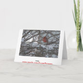 Holzhaufen, warme Wintergruß Karte (Rückseite)