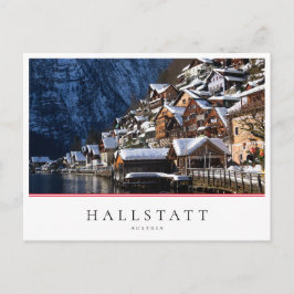 Holzhäuser am See in Hallstatt, Österreich Postkarte