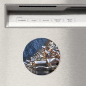 Holzhäuser am Seeufer in Hallstatt, Österreich Magnet (In Situ (Geschirrspüler))