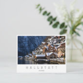 Holzhäuser am Seeufer in Hallstatt, Österreich Postkarte (Stehend Vorderseite)