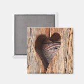 Holzherz Magnet (Vorderseite/Rückseite)