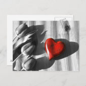 Holzherz Postkarte (Vorne/Hinten)