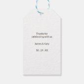 Holzherz rustikale Gastgeschenk Hochzeit Geschenkanhänger (Rückseite)