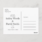 Holzherz Save the Date Postkarte (Rückseite)