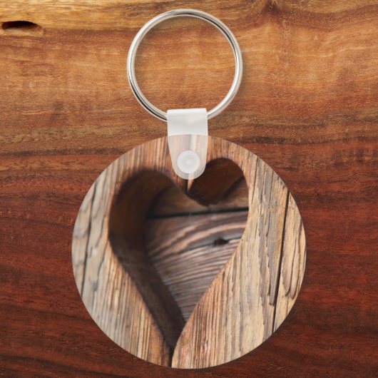 Holzherz Schlüsselanhänger (Vorderseite)