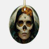 Holzhexe 2 Fantasie Keramik Ornament (Rechts)