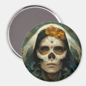 Holzhexe 2 Fantasie Magnet (Vorderseite/Rückseite)